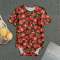 Red Ripe Tomatoes Pattern Print Men's Bodysuit
