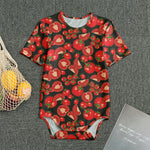 Red Ripe Tomatoes Pattern Print Men's Bodysuit