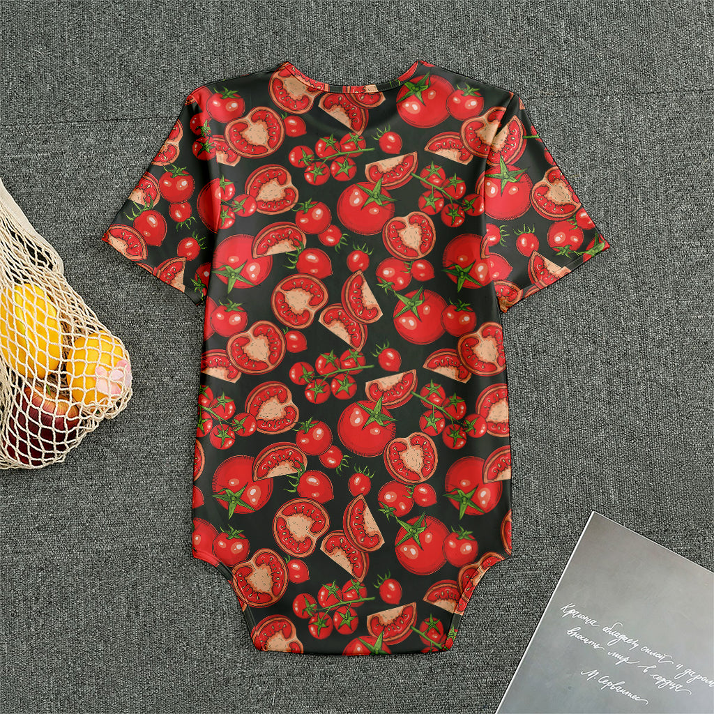 Red Ripe Tomatoes Pattern Print Men's Bodysuit