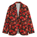Red Ripe Tomatoes Pattern Print Men's Cotton Blazer
