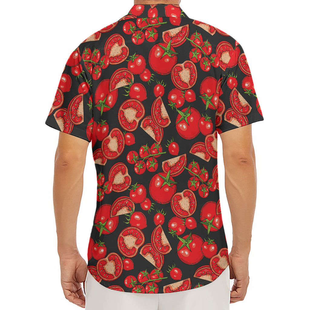 Red Ripe Tomatoes Pattern Print Men's Deep V-Neck Shirt