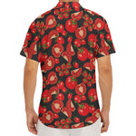 Red Ripe Tomatoes Pattern Print Men's Deep V-Neck Shirt