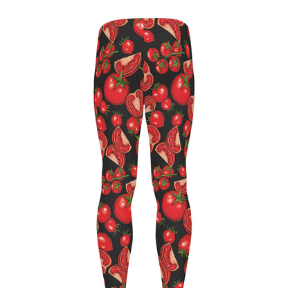 Red Ripe Tomatoes Pattern Print Men's leggings