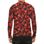 Red Ripe Tomatoes Pattern Print Men's Long Sleeve Rash Guard
