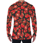 Red Ripe Tomatoes Pattern Print Men's Long Sleeve T-Shirt