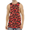 Red Ripe Tomatoes Pattern Print Men's Muscle Tank Top