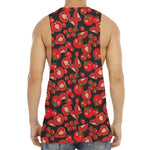 Red Ripe Tomatoes Pattern Print Men's Muscle Tank Top