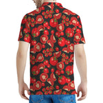 Red Ripe Tomatoes Pattern Print Men's Polo Shirt
