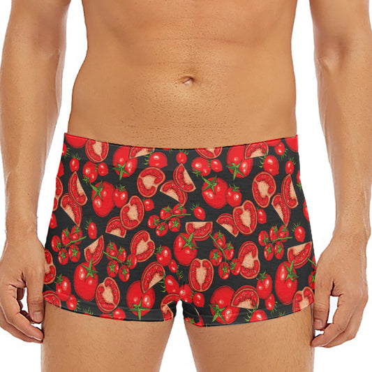 Red Ripe Tomatoes Pattern Print Men's Short Boxer Briefs