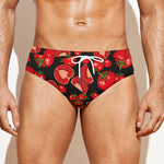 Red Ripe Tomatoes Pattern Print Men's Swim Briefs