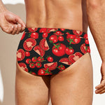Red Ripe Tomatoes Pattern Print Men's Swim Briefs