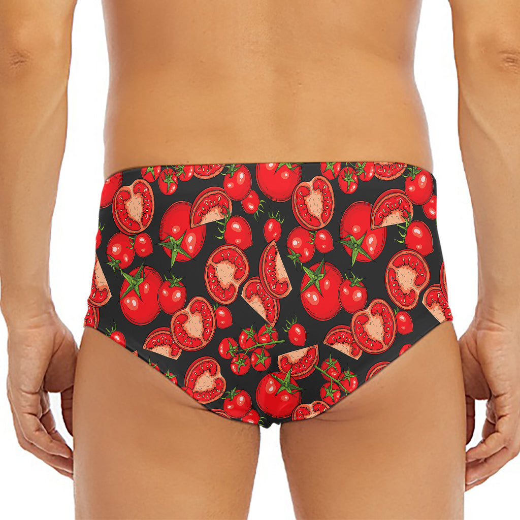 Red Ripe Tomatoes Pattern Print Men's Triangle Swim Briefs