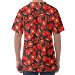 Red Ripe Tomatoes Pattern Print Men's Velvet T-Shirt