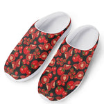 Red Ripe Tomatoes Pattern Print Mesh Casual Shoes