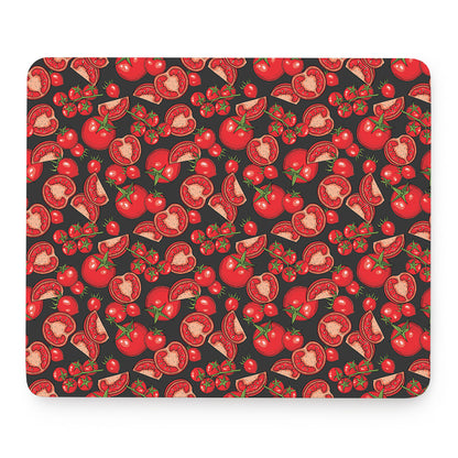 Red Ripe Tomatoes Pattern Print Mouse Pad
