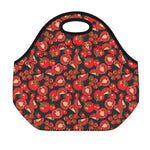 Red Ripe Tomatoes Pattern Print Neoprene Lunch Bag