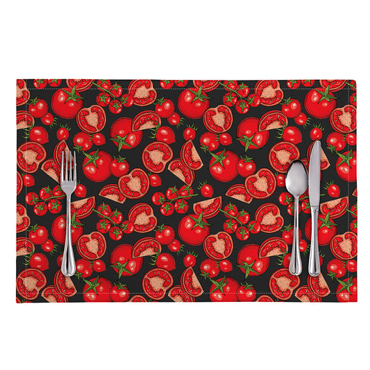 Red Ripe Tomatoes Pattern Print Placemat