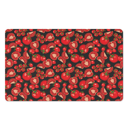 Red Ripe Tomatoes Pattern Print Polyester Doormat