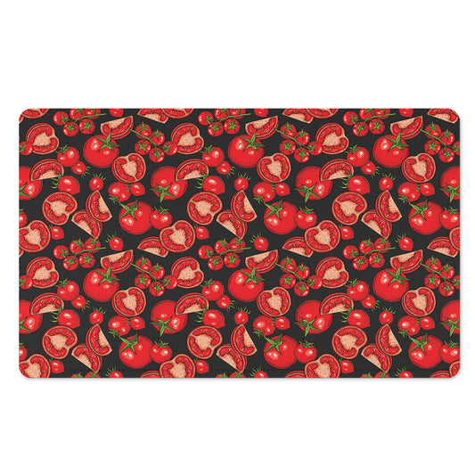 Red Ripe Tomatoes Pattern Print Polyester Doormat