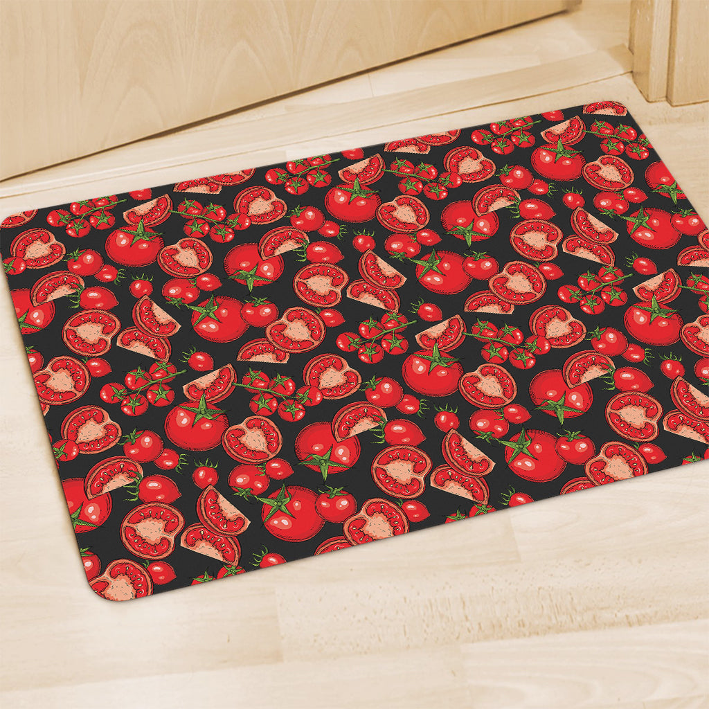 Red Ripe Tomatoes Pattern Print Polyester Doormat