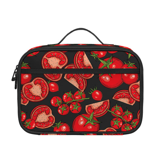 Red Ripe Tomatoes Pattern Print Portable Lunch Bag