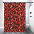 Red Ripe Tomatoes Pattern Print Premium Shower Curtain