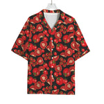 Red Ripe Tomatoes Pattern Print Rayon Hawaiian Shirt