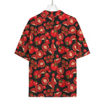 Red Ripe Tomatoes Pattern Print Rayon Hawaiian Shirt
