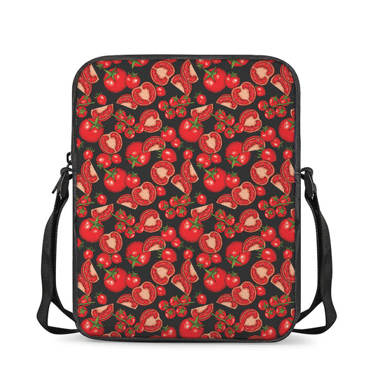 Red Ripe Tomatoes Pattern Print Rectangular Crossbody Bag