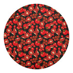 Red Ripe Tomatoes Pattern Print Round Blanket