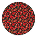 Red Ripe Tomatoes Pattern Print Round Floor Mat
