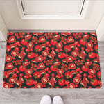 Red Ripe Tomatoes Pattern Print Rubber Doormat