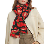 Red Ripe Tomatoes Pattern Print Scarf