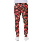 Red Ripe Tomatoes Pattern Print Scuba Joggers
