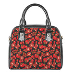 Red Ripe Tomatoes Pattern Print Shoulder Handbag