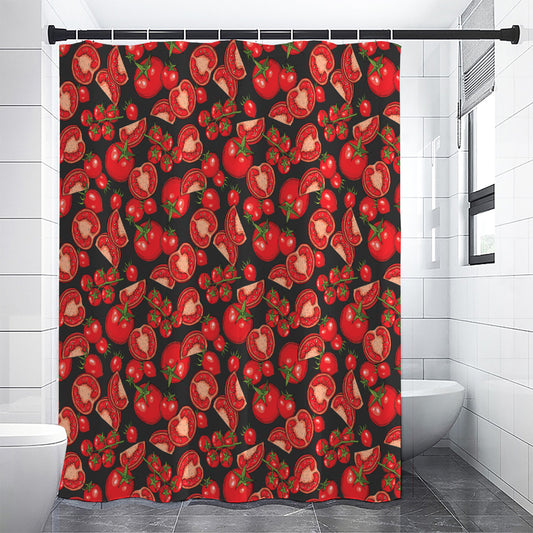 Red Ripe Tomatoes Pattern Print Shower Curtain