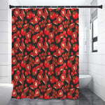 Red Ripe Tomatoes Pattern Print Shower Curtain