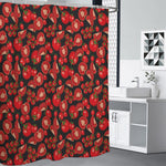 Red Ripe Tomatoes Pattern Print Shower Curtain