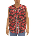 Red Ripe Tomatoes Pattern Print Sleeveless Baseball Jersey