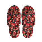 Red Ripe Tomatoes Pattern Print Slippers