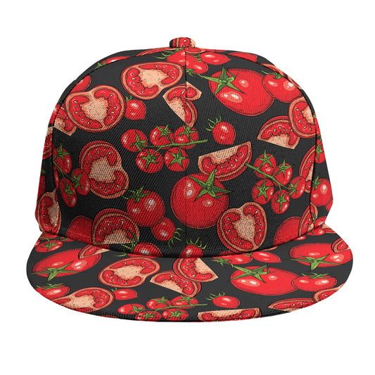 Red Ripe Tomatoes Pattern Print Snapback Cap