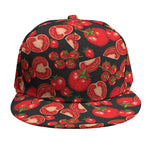 Red Ripe Tomatoes Pattern Print Snapback Cap