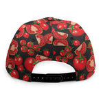 Red Ripe Tomatoes Pattern Print Snapback Cap