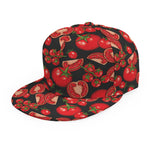 Red Ripe Tomatoes Pattern Print Snapback Cap