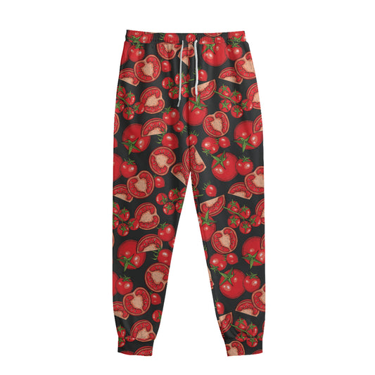 Red Ripe Tomatoes Pattern Print Sweatpants