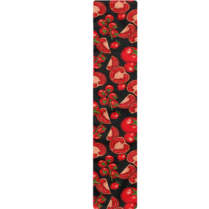 Red Ripe Tomatoes Pattern Print Table Runner