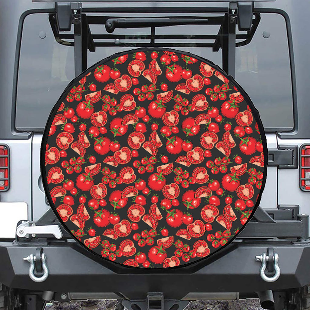 Red Ripe Tomatoes Pattern Print Tire Cover