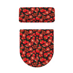 Red Ripe Tomatoes Pattern Print Toilet Lid And Tank Cover Set