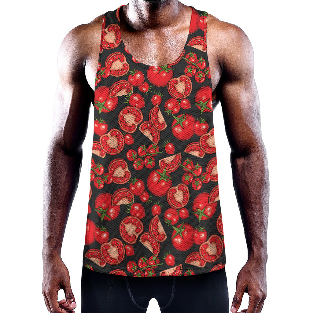 Red Ripe Tomatoes Pattern Print Training Tank Top