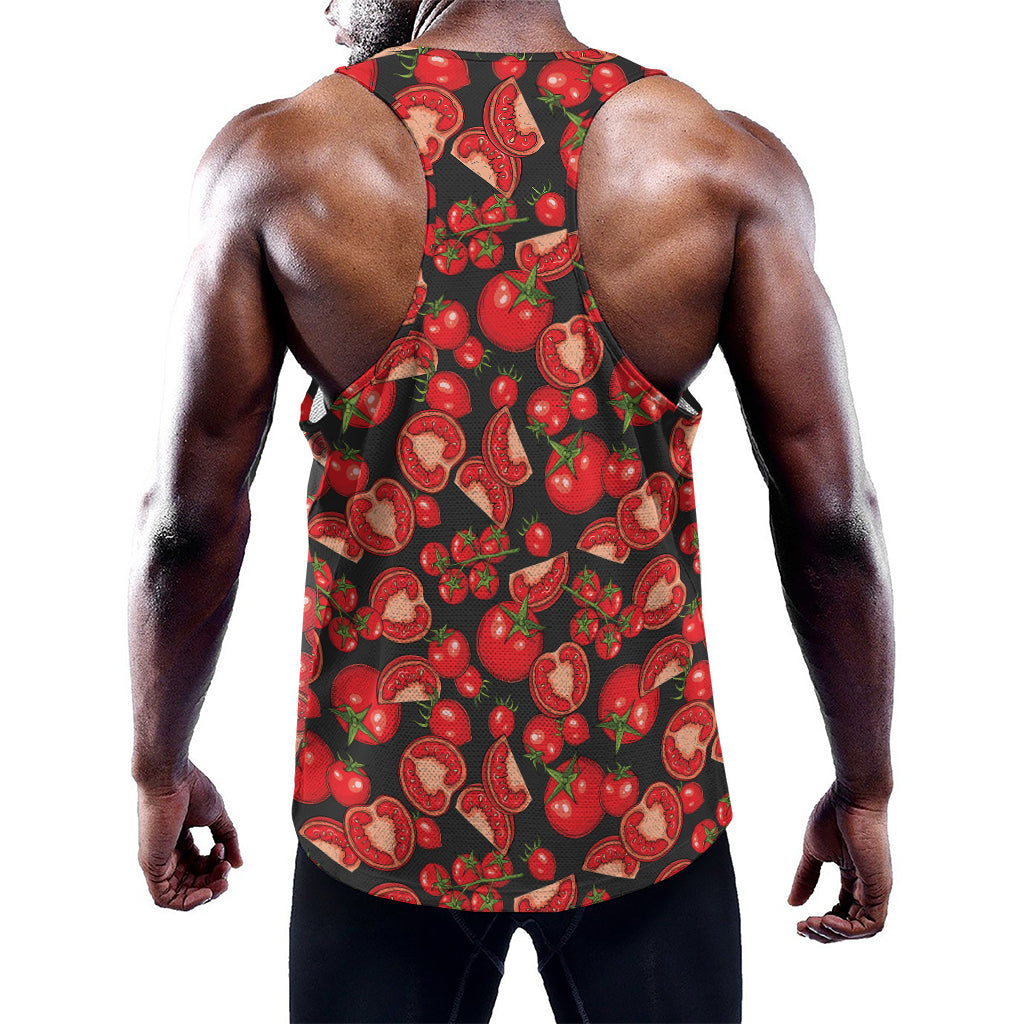 Red Ripe Tomatoes Pattern Print Training Tank Top
